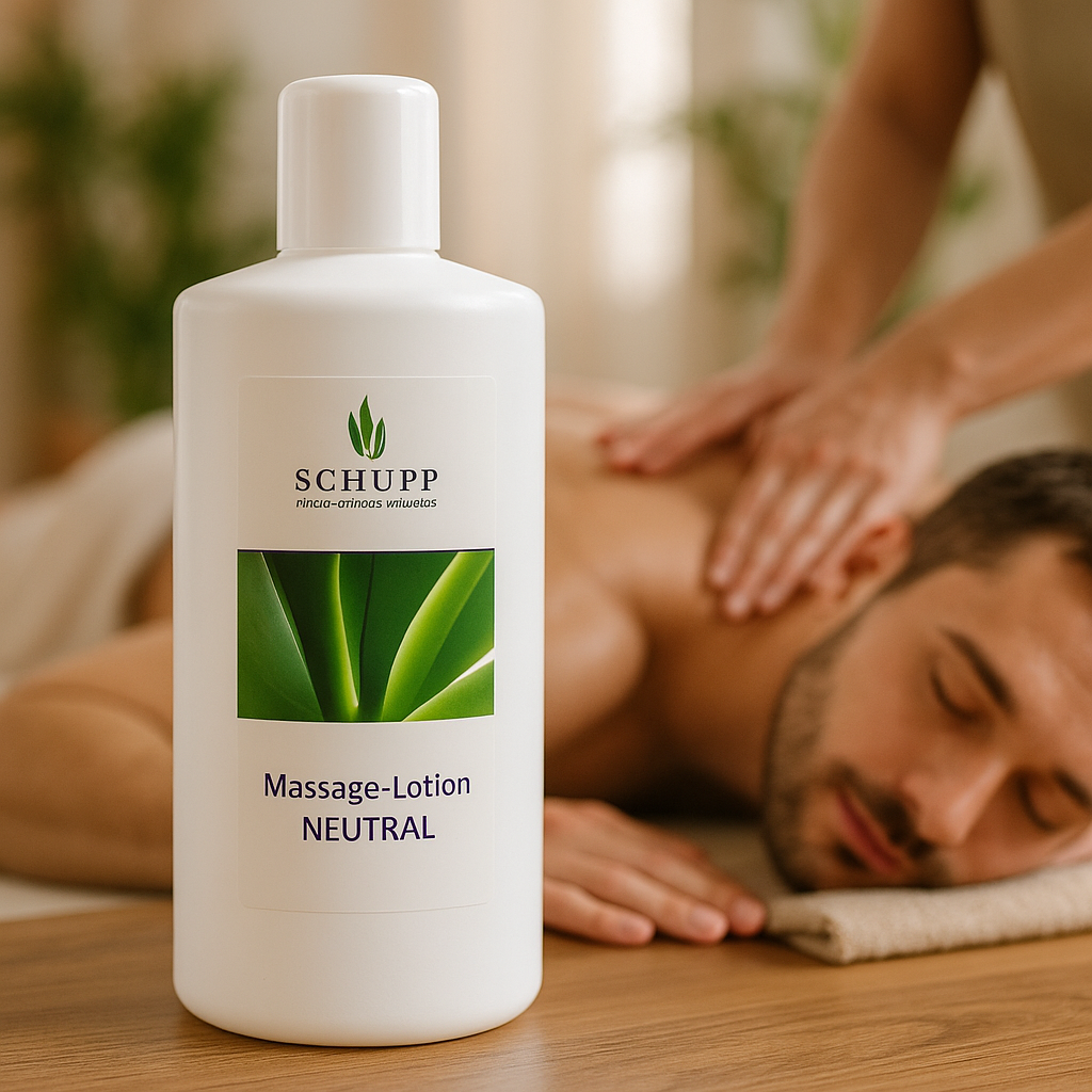 SCHUPP Massage Lotion, Neutral (6 x 1-litre) -Professional-Grade Hydration with Aloe Vera, Vitamin E & Chamomile